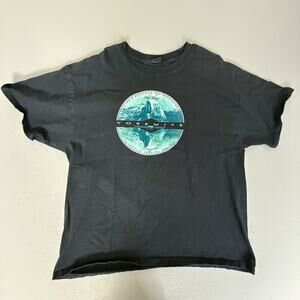 Hanes Beefy Yosemite Half Dome Graphic T Shirt Black XL Outdoor Souvenir Tee